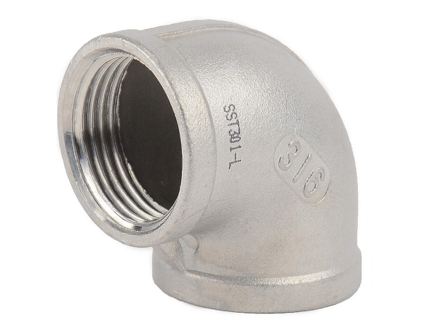 Отвод нержавеющий резьбовой AISI 316 90° 1 1/2