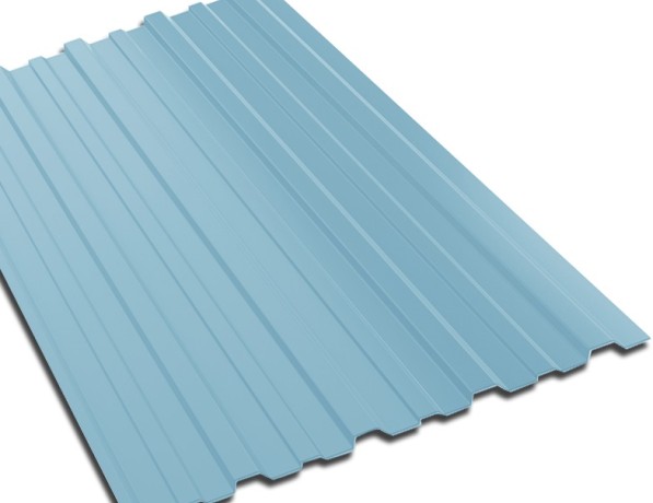 Профнастил стальной арочный односторонний волна с полиэстеровым покрытием гладкий МП10ПГ 0,7х10х1100х1200 мм фото