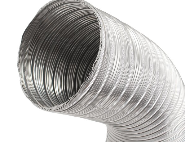 Труба алюминиевая круглая гофрированная вентиляционная 200 мм фото